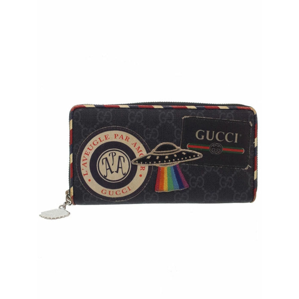 Gucci Courier GG Supreme Zip Around Wallet Round Zipper Long